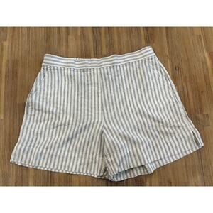 Banana Republic Shorts Navy and White Hi-Rise Pull On Size L